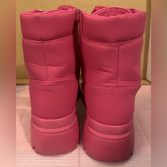 Hot Pink (Size US 7.5) Unisex Combat Boots - Picture 4 of 7